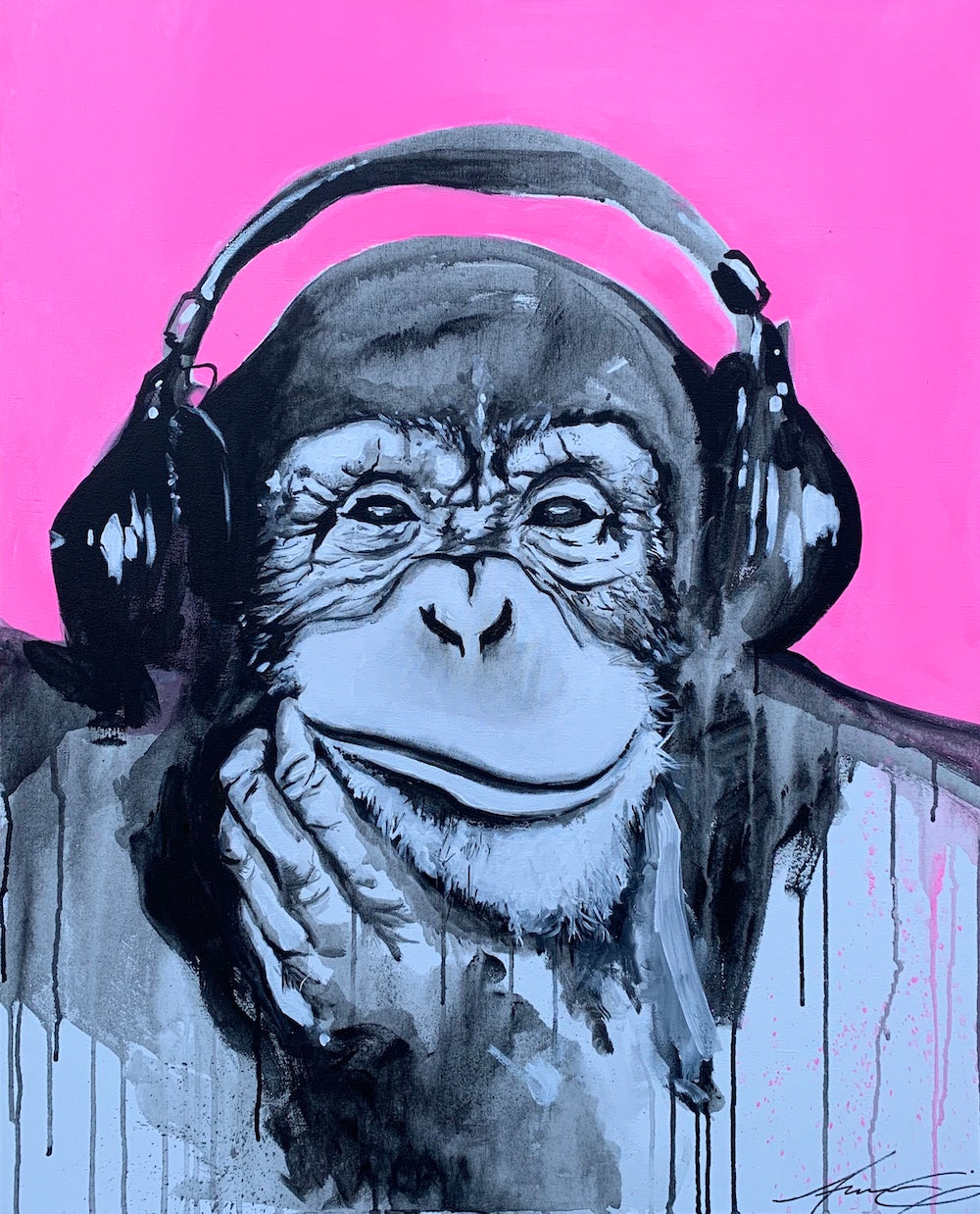 PINK CHIMP 43 X 54 CM